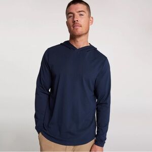 NWT Men's VRST Essential Hoodie Shirt~Small~Darker Ardosia Slate~Dark Navy~$48